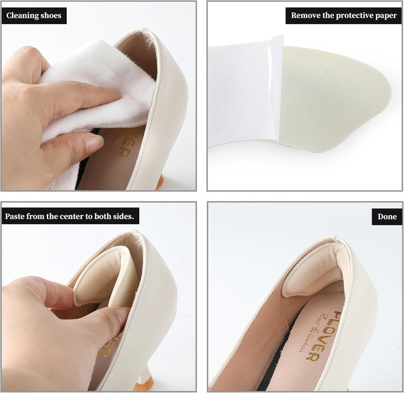 COKUMA Heel Pads for Shoes, Soft and Flexible Heel Grips for Women Shoes Too Big, Relief of Pain for Women and Men, Improved Fit and Comfort, 4 Pairs - Image 4